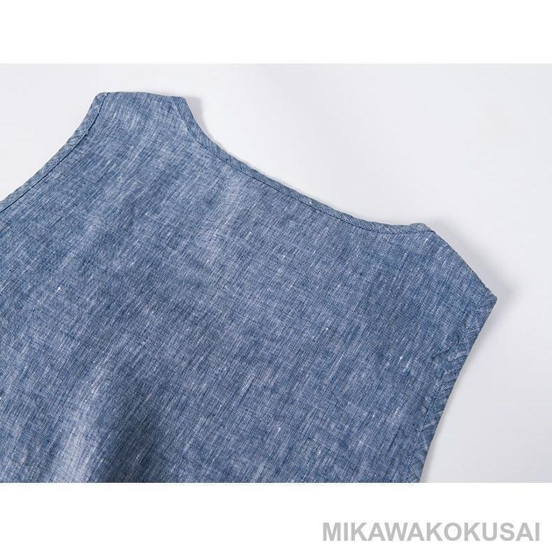 リネンＴシャツ 袖なし タンク メンズ カットソー 無地 麻ス インナー 夏 インナー 男性 カジュアル 亜麻 薄手 快 | ブランド登録なし | 06
