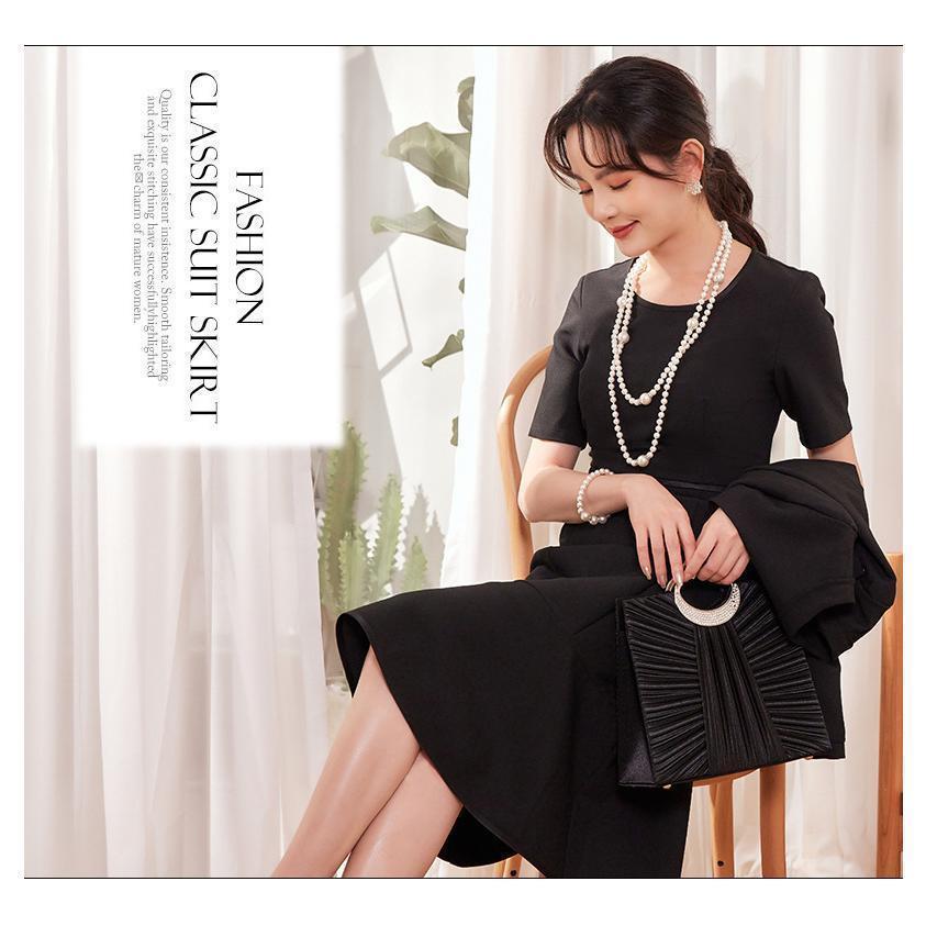 喪服 レディース スーツ 母親 2点セット ワンピース レディース 母 スーツレディース フォーマル 喪服 礼服 葬儀 法事 ブラックフォーマル 通夜 | ブランド登録なし | 03