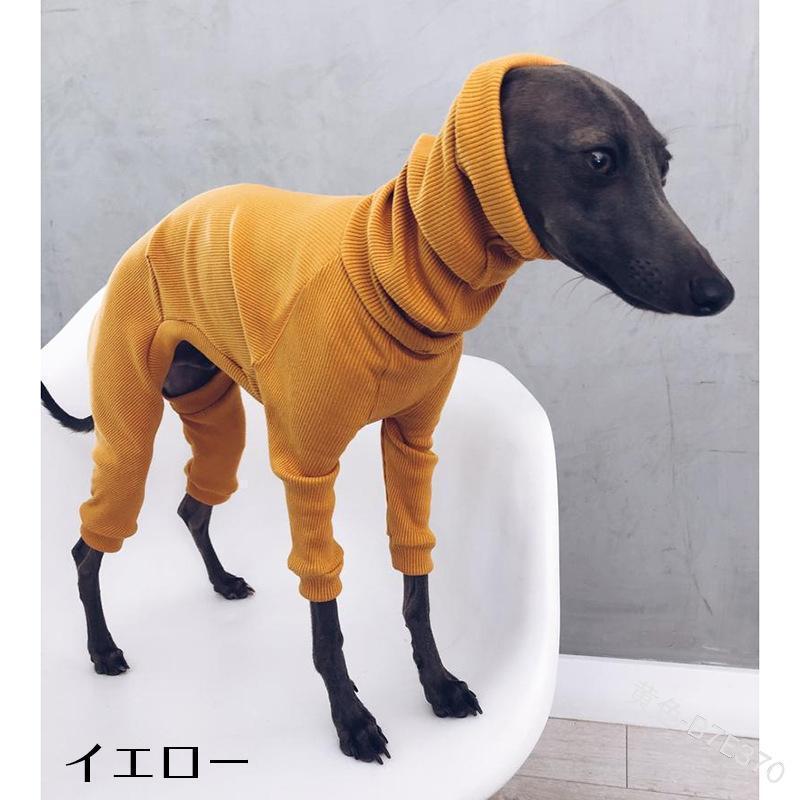 ドッグウェア ロンパース イタリアン グレーハウンド イタグレ服 ロングスリーブ タートルネック リブ スリムフィット 犬服 ペット用品 小型犬 つな | ブランド登録なし | 08