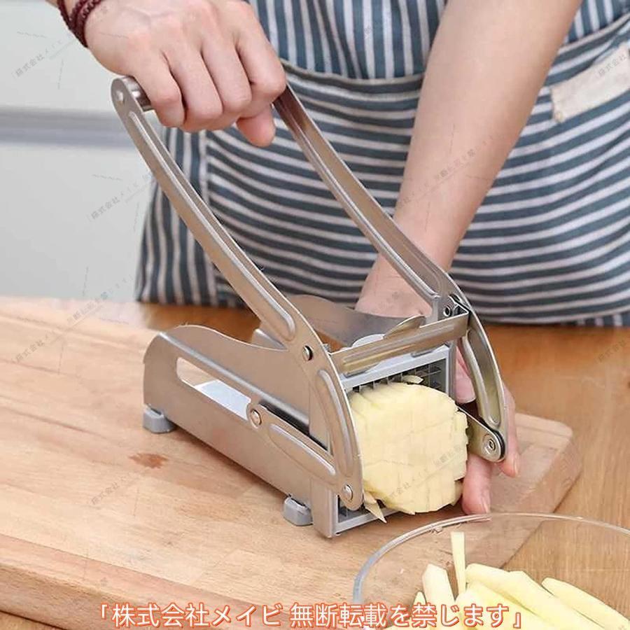 ベジタブル フライドポテトカッター ポテトカッター 手動式 省力化ロングハンドル じゃがいもカ 卓上型 家庭用 業務用 お手入れ簡単 作業効率アップ | ブランド登録なし | 01