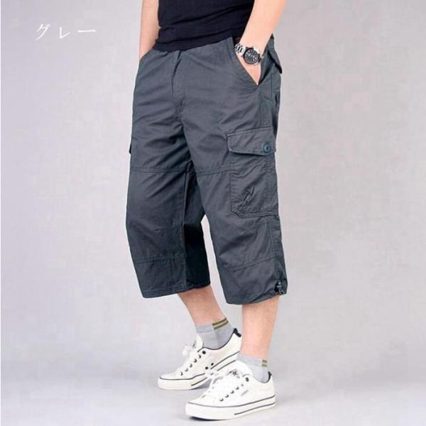 ハーフパンツ メンズ ひざ下 カーゴパンツ 7分丈 スポーツ 太め ゆったり 夏 クロップド 大きいサイズ 全8色 M L LL XL 父の日 | ブランド登録なし | 11