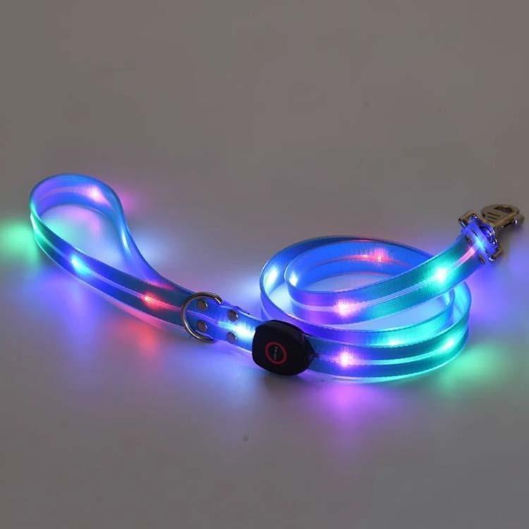 光るリード USB充電式 犬用 大型犬 中型犬 小型犬 LEDライト LEDリード 防水 お散歩ひも 犬用品 お散歩グッズ ペット ドッグリード カラ | ブランド登録なし | 02