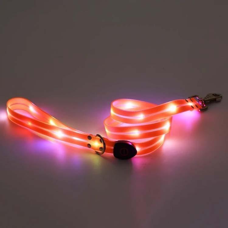 光るリード USB充電式 犬用 大型犬 中型犬 小型犬 LEDライト LEDリード 防水 お散歩ひも 犬用品 お散歩グッズ ペット ドッグリード カラ | ブランド登録なし | 03