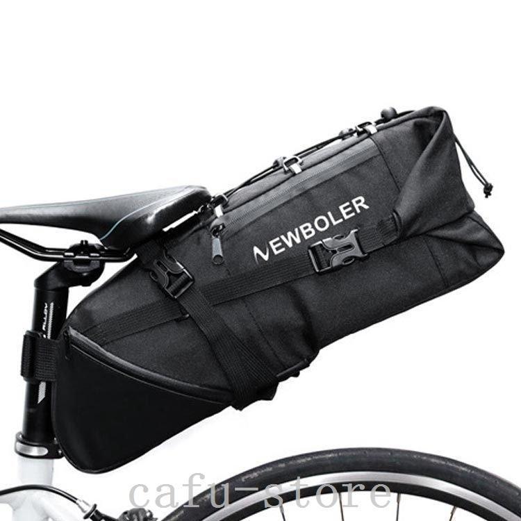 大型サドルバッグ10L自転車バッグ自転車サドルバッグ大型防水仕様バイクパッキング用シートバッグ大容量荷物収納反射加工リアバ | ブランド登録なし | 01