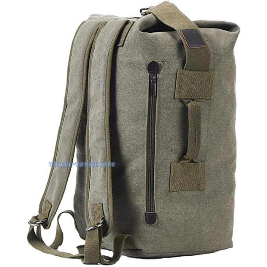 ダッフルバッグ 帆布 キャンバス バッグ リュックサック ボストンバッグ 2way 登山 防災 大容量 サイクリング 旅行 アウトドア 男女兼用バッグ | ブランド登録なし | 11