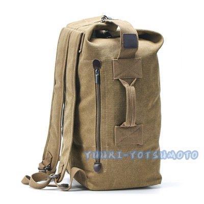 ダッフルバッグ 帆布 キャンバス バッグ リュックサック ボストンバッグ 2way 登山 防災 大容量 サイクリング 旅行 アウトドア 男女兼用バッグ | ブランド登録なし | 01