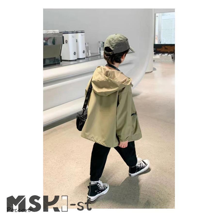 コート アウター キッズ 男の子 マウンテンパーカー ジャケット 子供服 フード付き ブルゾン 撥水 春 秋 ゆったり 薄手 防水 防風 ジャンパー |  | 18
