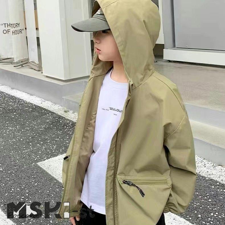 コート アウター キッズ 男の子 マウンテンパーカー ジャケット 子供服 フード付き ブルゾン 撥水 春 秋 ゆったり 薄手 防水 防風 ジャンパー |  | 02
