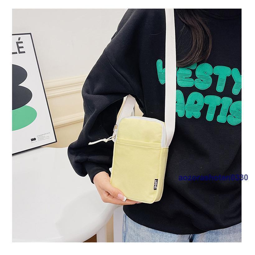 スマホポーチ スマホショルダー ポシェット レディース ミニバッグ 縦型 斜め掛け 肩掛け ショルダーバッグ 無地 帆布 大容量 おしゃれ 軽量 通勤 | ブランド登録なし | 10