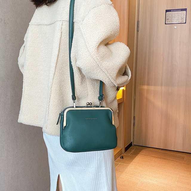 がま口バッグショルダーバッグレディース2wayスマホポシェットポーチミニハンドバッグお出かけレトロ大人可愛いPU | ブランド登録なし | 13