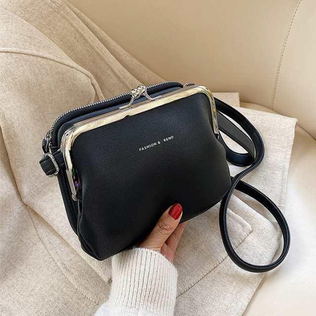 がま口バッグショルダーバッグレディース2wayスマホポシェットポーチミニハンドバッグお出かけレトロ大人可愛いPU | ブランド登録なし | 15