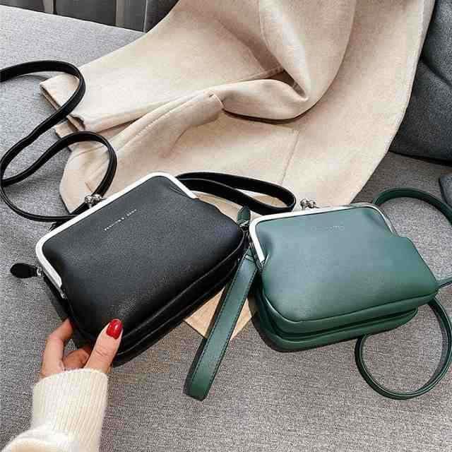 がま口バッグショルダーバッグレディース2wayスマホポシェットポーチミニハンドバッグお出かけレトロ大人可愛いPU | ブランド登録なし | 18