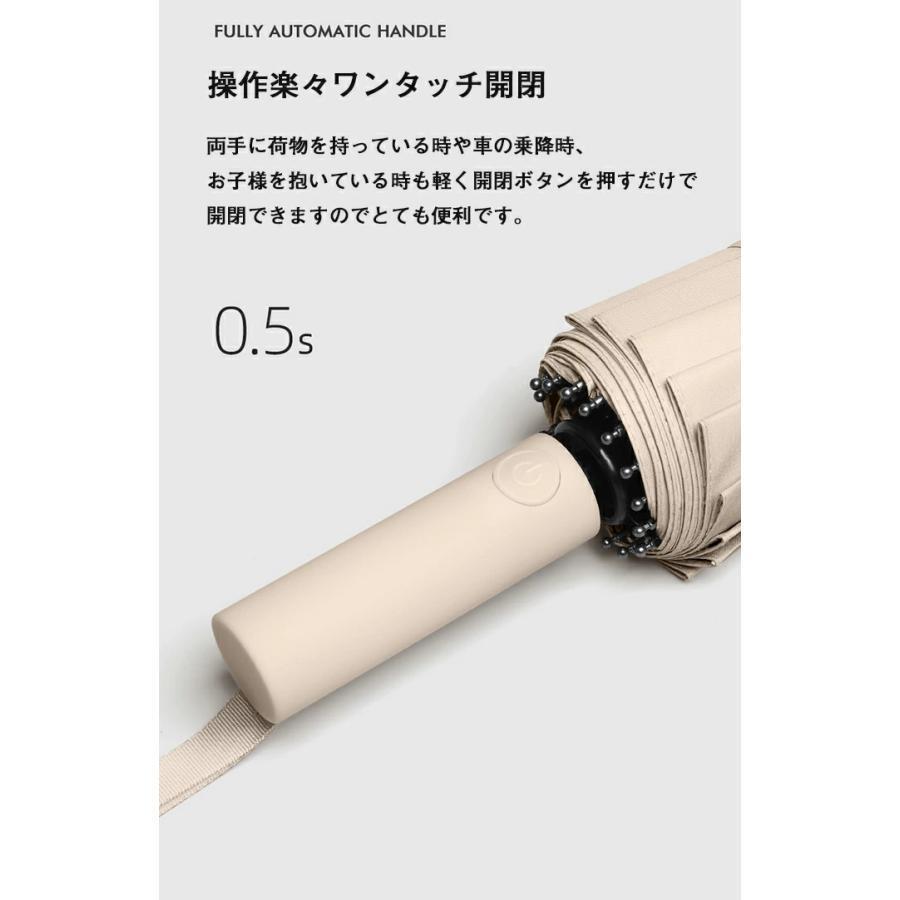 頑丈な16本骨日傘 折りたたみ 完全遮光 UVカット 折りたたみ傘 100％ 遮光 レディース 自動開閉 雨傘 遮熱 強撥水 折り畳み傘 大きい | ブランド登録なし | 03