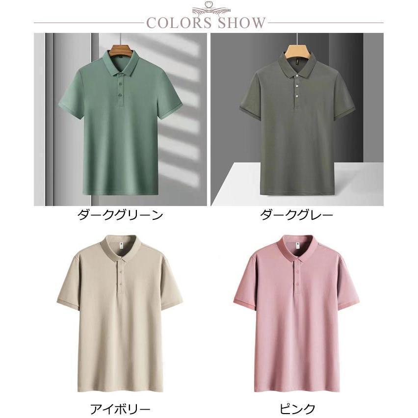 半袖 半袖 接触冷感 クールビズ ゴルフウェア メンズ ポロシャツ 新作メンズ 半袖ポロシャツ 春夏秋 スポーツ ボタンダウンポロシャ | ブランド登録なし | 06