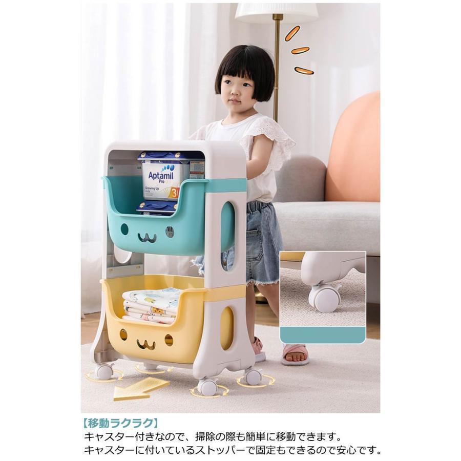 おもちゃ 収納 ラック キャスター おもちゃ収納棚 おもちゃ収納 ワゴン おもちゃ収納ケース 知育家具 子供部屋 家具 収納棚 2段 3段 キャスター | ブランド登録なし | 09