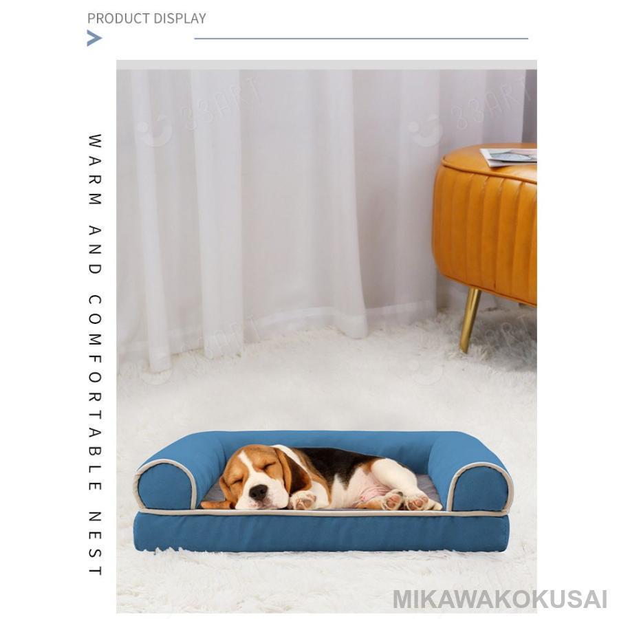 ペットベッド ペットソファー ベッドマット 犬用ベッド 高反発ウレタンクッション 枕付き よい肌触り くっすり眠る 中型 大型犬用 シ |  | 10