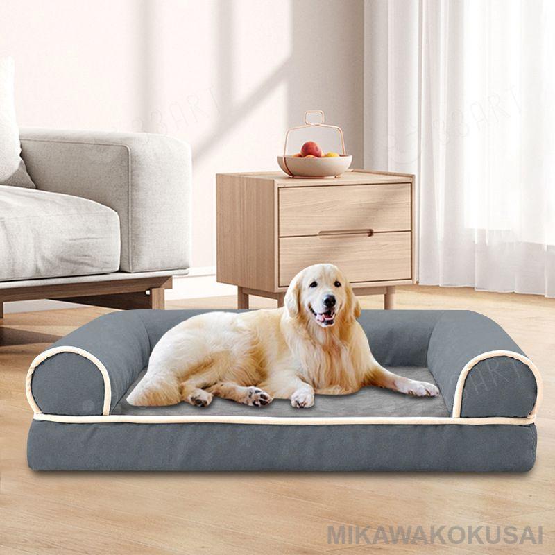 ペットベッド ペットソファー ベッドマット 犬用ベッド 高反発ウレタンクッション 枕付き よい肌触り くっすり眠る 中型 大型犬用 シ |  | 05