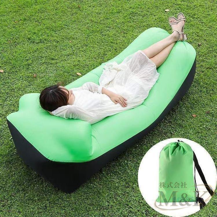 エアーソファー 空気ベッド エアーベッド エアクッション 持ち運びやすい 枕付きの一体型 プール ビーチ BBQ 軽量 海 新生活 | ブランド登録なし | 02