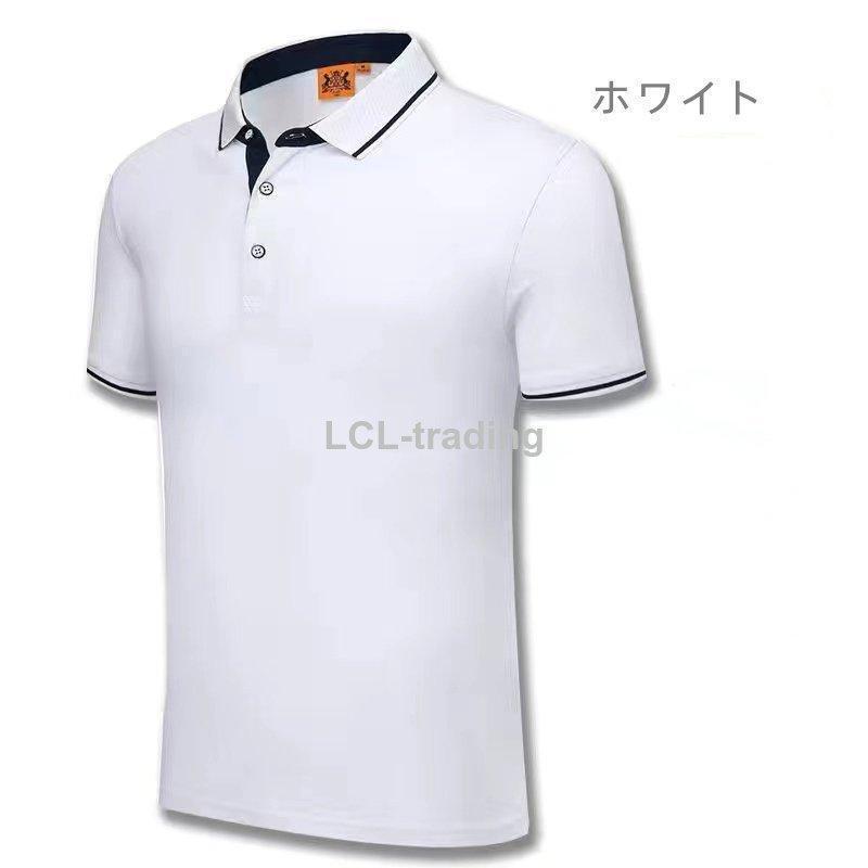 ポロシャツ Tシャツ メンズ ゴルフウェア 立ち襟 半袖 ス 綿 おしゃれ スポーツ ビジネス 白 無地 40代 夏 | ブランド登録なし | 02