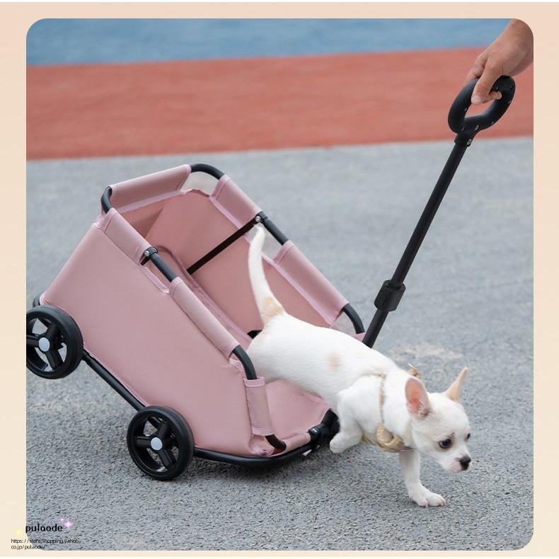 ペットカート ペットキャリー キャリーカート 犬用 猫 折りたたみ 360度回転 コンパクト 4輪 ポケット付き ペット用品 ドッグカート 折り畳み | ブランド登録なし | 02
