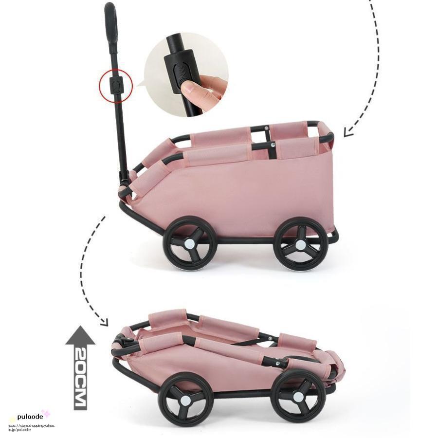 ペットカート ペットキャリー キャリーカート 犬用 猫 折りたたみ 360度回転 コンパクト 4輪 ポケット付き ペット用品 ドッグカート 折り畳み | ブランド登録なし | 08