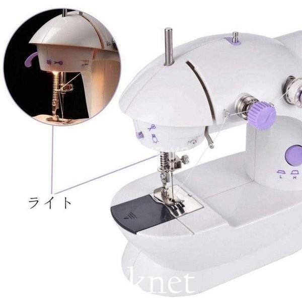 ミシン 電動ミシン あり 安い 小型 多機能家庭用電動ミシン コンパクト 初心者向け 操作簡単 ACアダプタと乾電池両方給電可小型ミシン フット | ブランド登録なし | 05