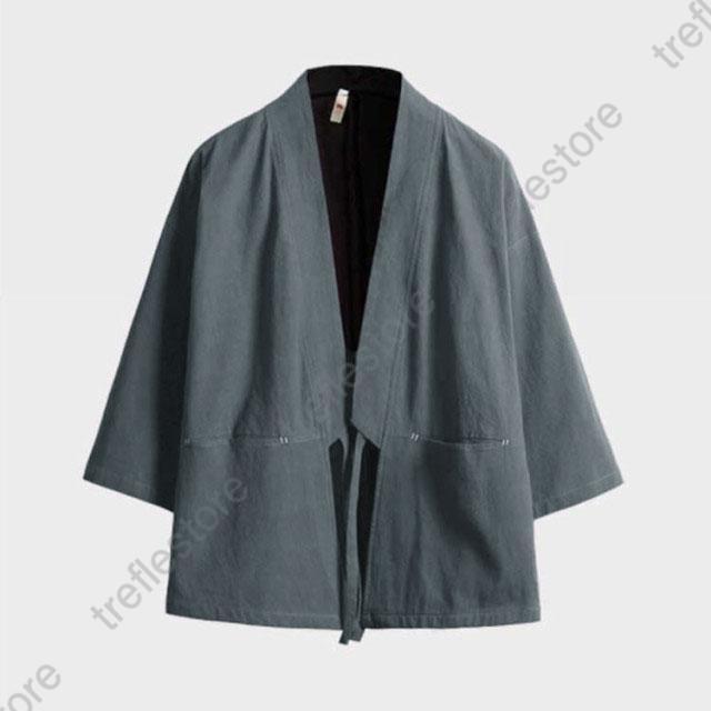 作務衣 半袖 五分袖 七分袖 男性用 羽織 メンズ 法被 春 夏 祭り シャツ 和風 甚平 男性用 作務衣 半被 半纏 大きいサイズ カジュアル 和服 | ブランド登録なし | 05
