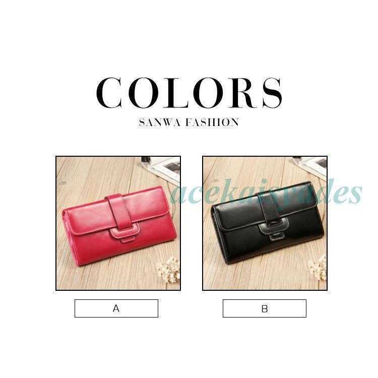 新入荷 牛革　　長財布 レディース 小銭入れ　カード入れ　サイフ　wallet コンパクト　安い レザーサイフ　　大容量　可愛い | ブランド登録なし | 01