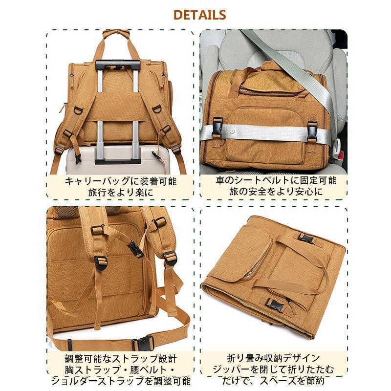 ペットキャリー ペット キャリーバッグ 猫用キャリー 犬用キャリー ペットリュック 2WAY 拡張版 手持ち 折りたたみ バッグ アウトドアキャリー 通院 ペット用品 | ブランド登録なし | 08