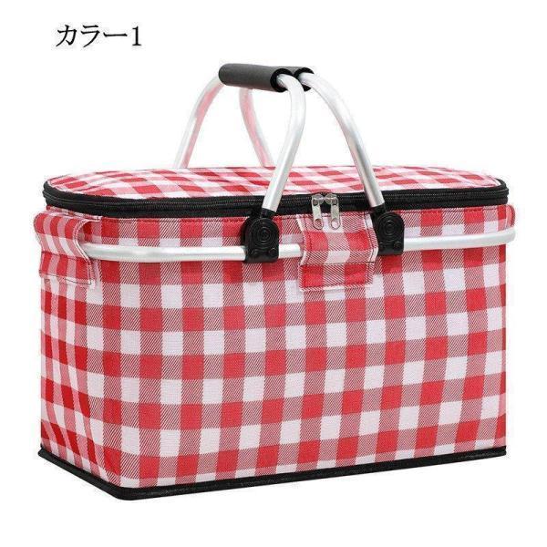 保冷バッグ保冷バスケットピクニック保冷保温レジカゴバッグエコバッグ大容量折りたたみクーラーバッグかごバッグ運動会レジャーアウトドア | ブランド登録なし | 01