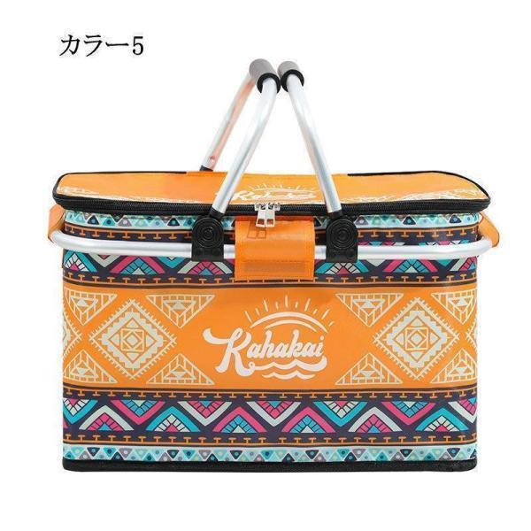保冷バッグ保冷バスケットピクニック保冷保温レジカゴバッグエコバッグ大容量折りたたみクーラーバッグかごバッグ運動会レジャーアウトドア | ブランド登録なし | 05