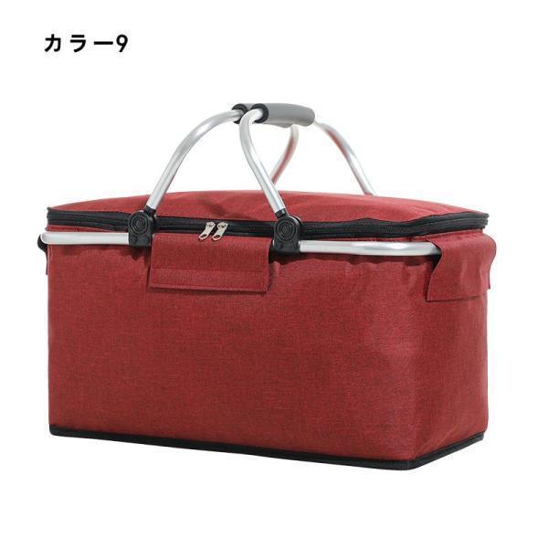 保冷バッグ保冷バスケットピクニック保冷保温レジカゴバッグエコバッグ大容量折りたたみクーラーバッグかごバッグ運動会レジャーアウトドア | ブランド登録なし | 09