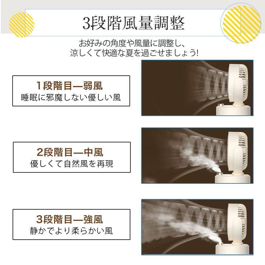 卓上扇風機 ミスト扇風機 ミストファン 冷風機 ミスト機能付き デスクファン DCモーター 充電式 3段階風量調整 自動首振り 350mlタンク | ブランド登録なし | 02