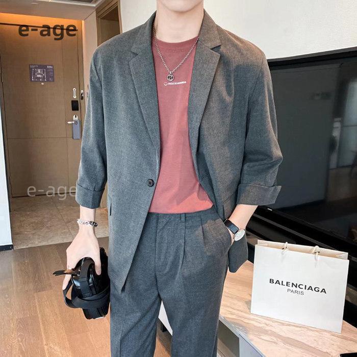 セットアップ メンズ スーツ テーラード カジュアルスーツ ストレッチ ビジネススーツ おしゃれ 30代 40代 大きいサイズ 仕事 通勤 オフィス | ブランド登録なし | 09