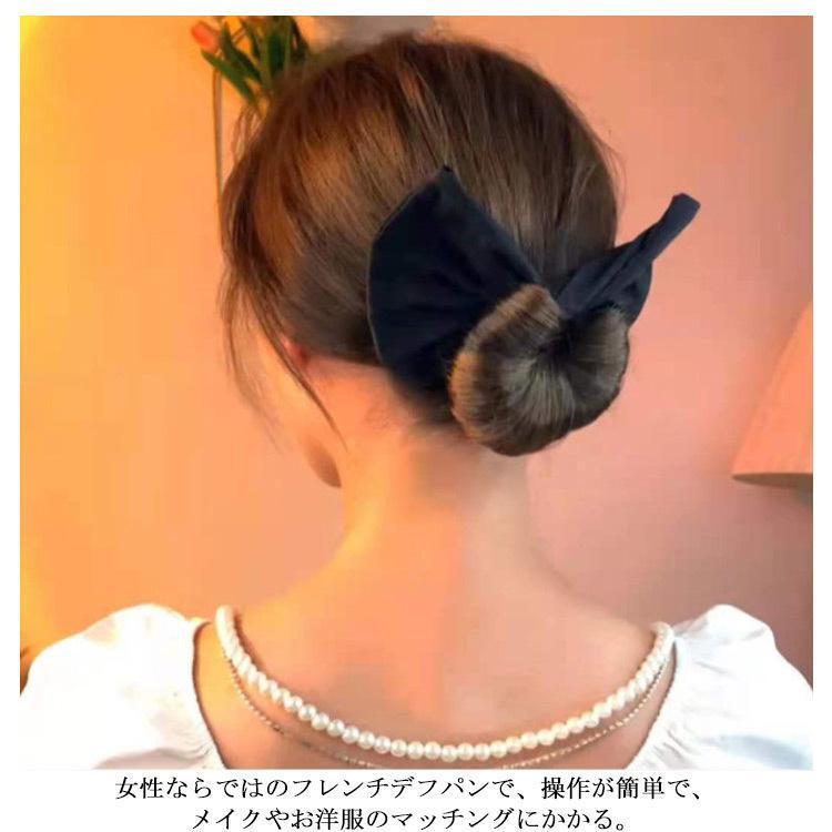 お団子ヘア メーカー おだんご ヘアアレンジ 髪飾り お団子グッズ バレエ 髪留め ドーナツ まとめ髪 ヘアセット リボン 花 | ブランド登録なし | 11