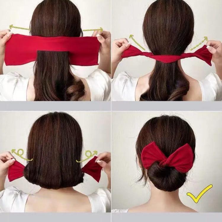 お団子ヘア メーカー おだんご ヘアアレンジ 髪飾り お団子グッズ バレエ 髪留め ドーナツ まとめ髪 ヘアセット リボン 花 | ブランド登録なし | 04
