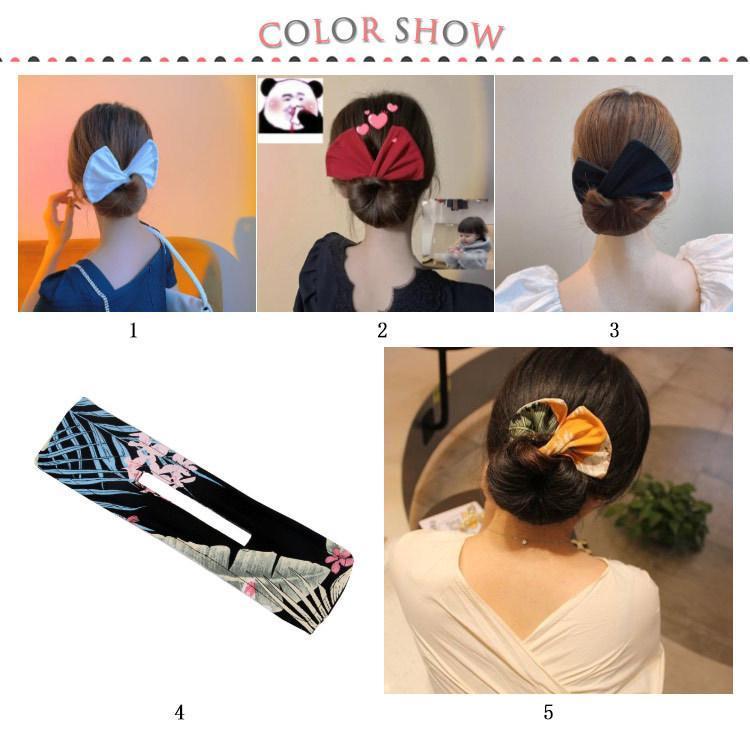 お団子ヘア メーカー おだんご ヘアアレンジ 髪飾り お団子グッズ バレエ 髪留め ドーナツ まとめ髪 ヘアセット リボン 花 | ブランド登録なし | 06