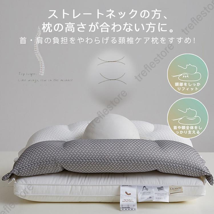 枕 肩こり 二段階高さ 首こり まくら マクラ 快眠枕 安眠枕 高反発枕 高さ調節 横向き寝用枕 ストレートネック 通気性抜群 軽い 防臭 いびき防止 | ブランド登録なし | 07