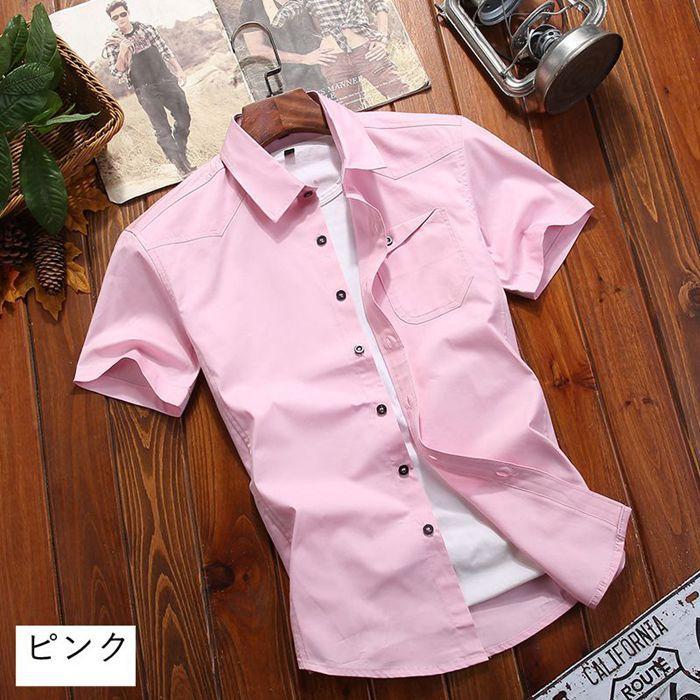 無地シャツ メンズ ミリタリーシャツ 半袖シャツ シャツ カジュアルシャツ |  | 06