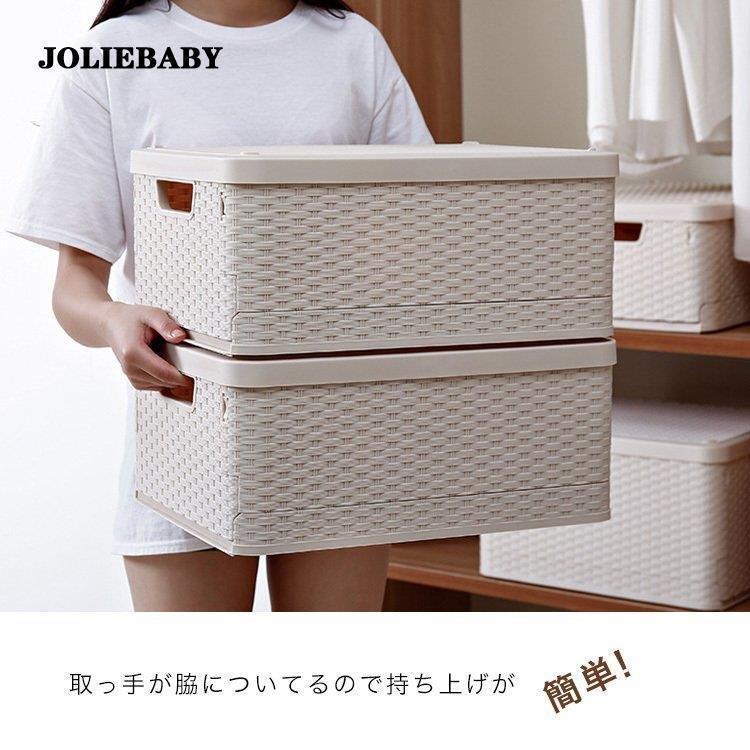 折りたたみ コンテナー 取っ手付き 収納ケース おもちゃ箱 箱 フタ付き アウトドア スタッキング BOX コンテナ 折り畳み 収納ボックス フタ | ブランド登録なし | 02