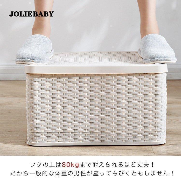 折りたたみ コンテナー 取っ手付き 収納ケース おもちゃ箱 箱 フタ付き アウトドア スタッキング BOX コンテナ 折り畳み 収納ボックス フタ | ブランド登録なし | 03