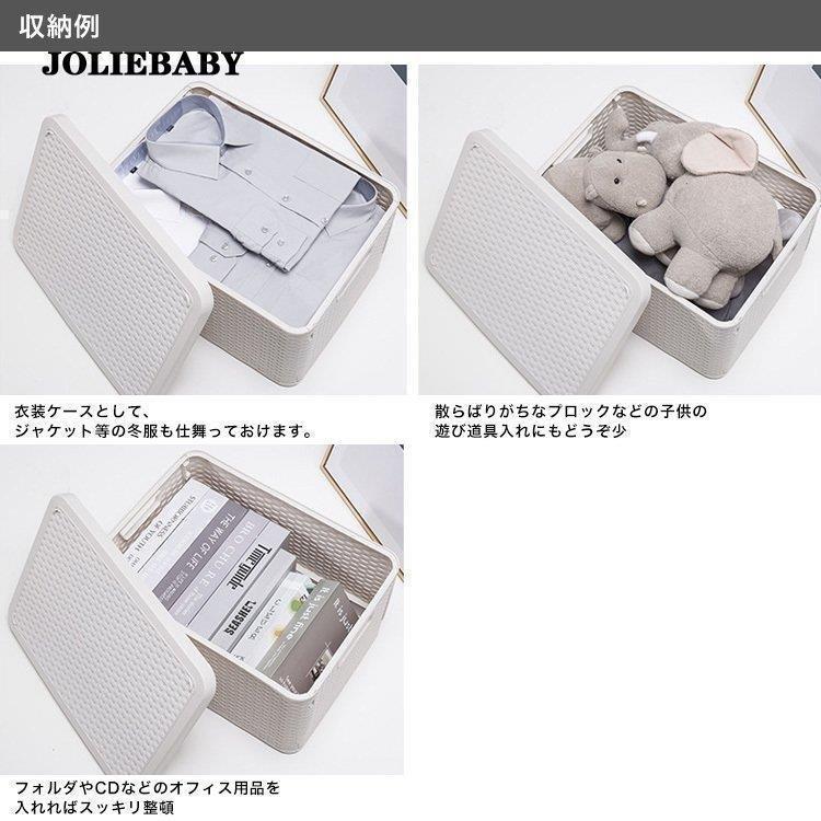 折りたたみ コンテナー 取っ手付き 収納ケース おもちゃ箱 箱 フタ付き アウトドア スタッキング BOX コンテナ 折り畳み 収納ボックス フタ | ブランド登録なし | 06