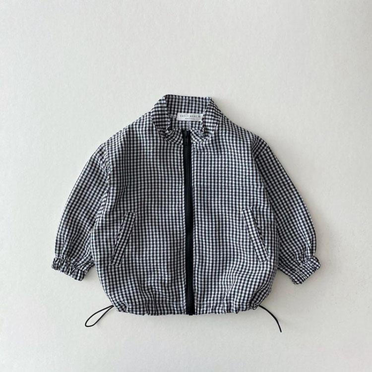 キッズ ベビー 服 サマー パーカー ラッシュガード 日焼け防止 冷房対策 子供服 ス コットン 綿 チェック柄 薄い 長袖 女の子 男の子 新生児 | ブランド登録なし | 05
