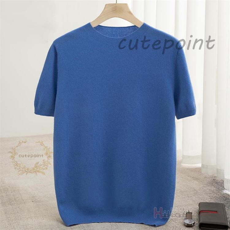 サマーニット メンズ おしゃれ 大人 薄手 ウール100％ 半袖ニット ニットTシャツ クルーネック サマーセーター 父の日 | ブランド登録なし | 10