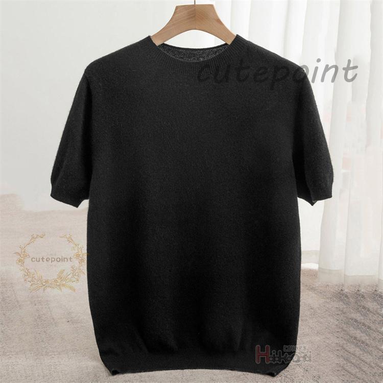 サマーニット メンズ おしゃれ 大人 薄手 ウール100％ 半袖ニット ニットTシャツ クルーネック サマーセーター 父の日 | ブランド登録なし | 08