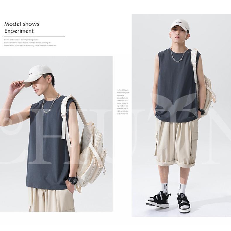 夏 タンク メンズ ラッシュガード スポーツ ジム ノースリーブ フレンチスリーブ ス シンプルTシャツ 丸首 ゆったり カジュアル おしゃれ | ブランド登録なし | 15