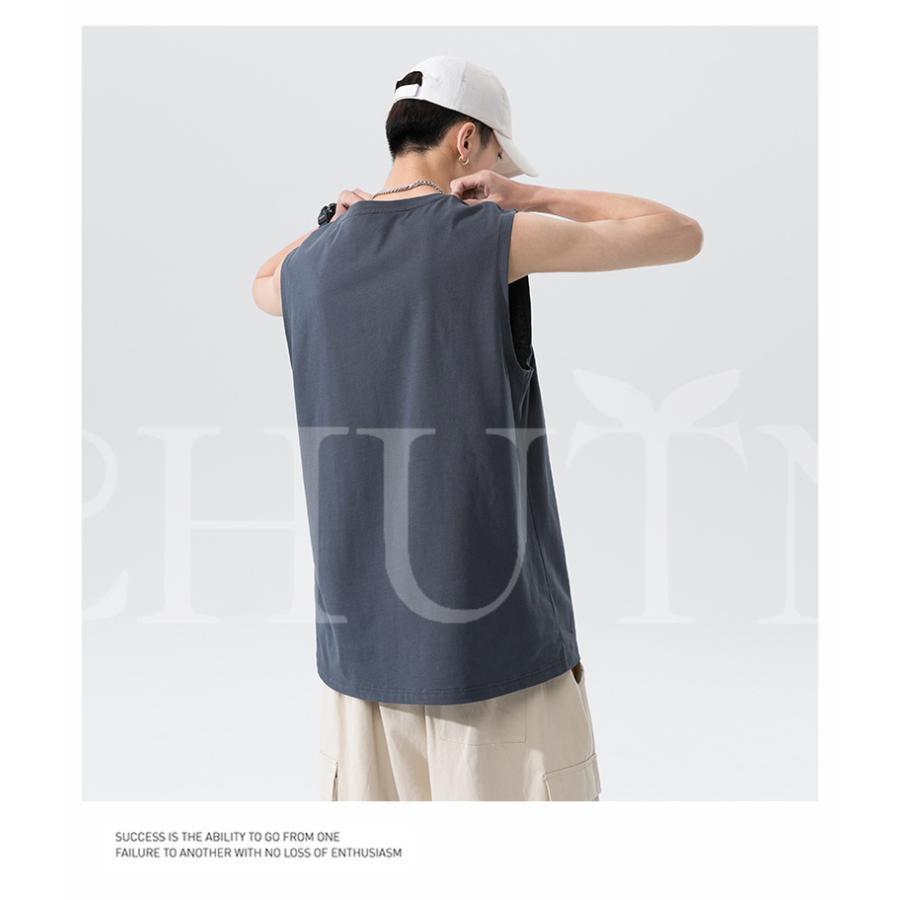 夏 タンク メンズ ラッシュガード スポーツ ジム ノースリーブ フレンチスリーブ ス シンプルTシャツ 丸首 ゆったり カジュアル おしゃれ | ブランド登録なし | 16
