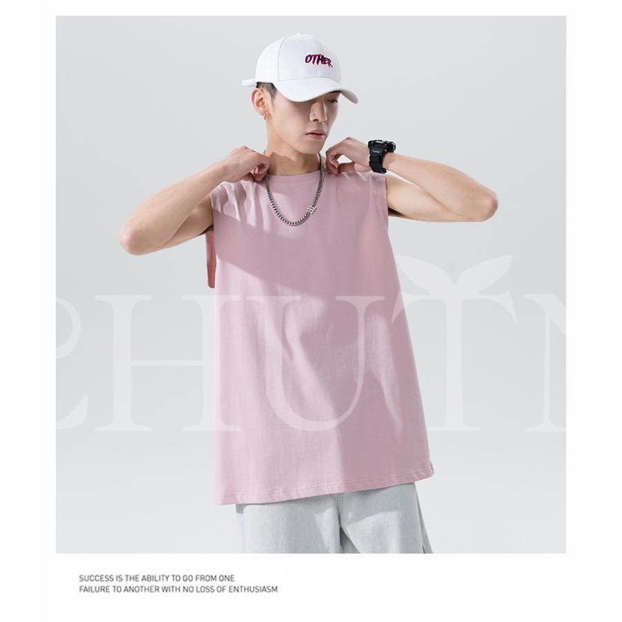 夏 タンク メンズ ラッシュガード スポーツ ジム ノースリーブ フレンチスリーブ ス シンプルTシャツ 丸首 ゆったり カジュアル おしゃれ | ブランド登録なし | 19