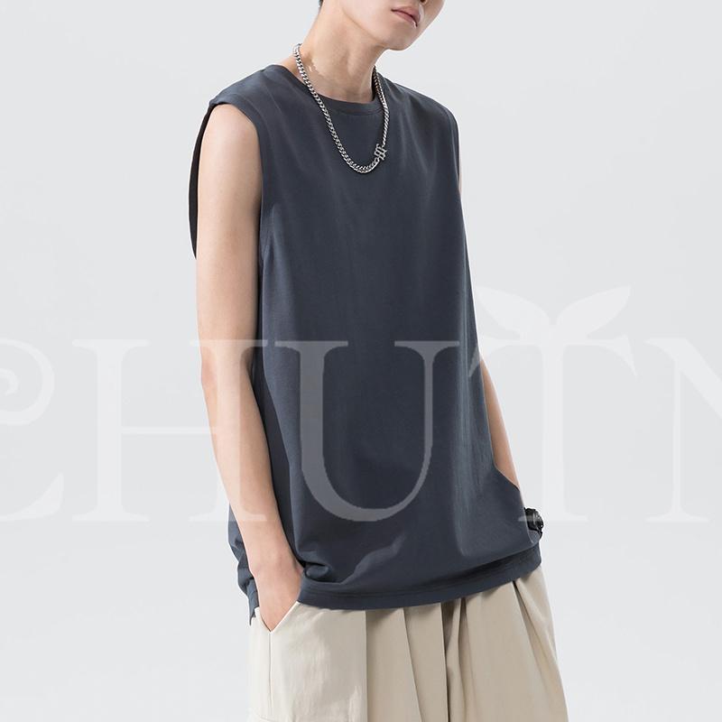 夏 タンク メンズ ラッシュガード スポーツ ジム ノースリーブ フレンチスリーブ ス シンプルTシャツ 丸首 ゆったり カジュアル おしゃれ | ブランド登録なし | 01
