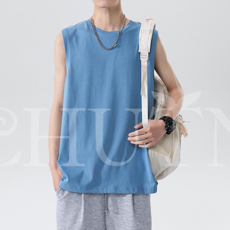 夏 タンク メンズ ラッシュガード スポーツ ジム ノースリーブ フレンチスリーブ ス シンプルTシャツ 丸首 ゆったり カジュアル おしゃれ | ブランド登録なし | 02